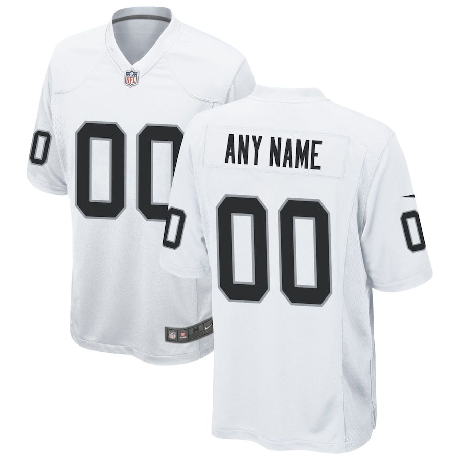 Men Oakland Raiders Nike White Custom Game NFL Jersey->customized nfl jersey->Custom Jersey